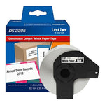 Brother DK2205 Continuous Length Paper Label, 2-1/2" Black on White Badge Labels